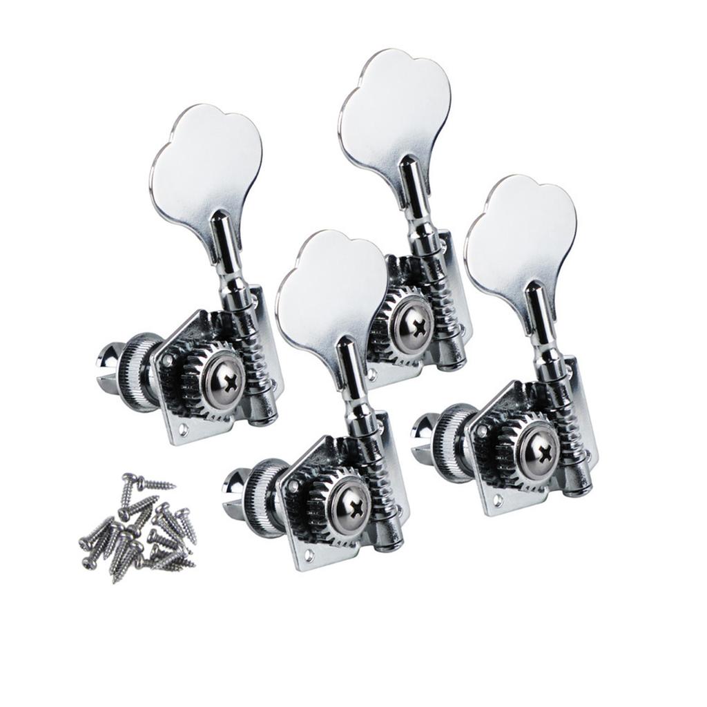 Bass Tuning Peg Electric Bass Opened Machine Head Knobs Bass String Turner for 4 String Jazz-Bass Guitar Bass Right/Left