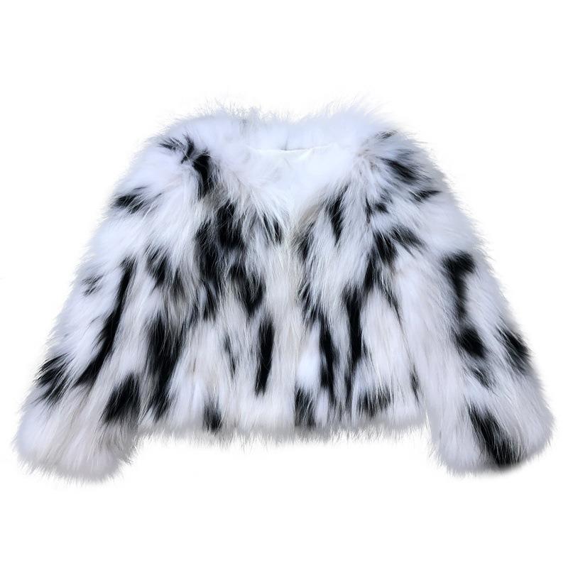 Winter New Imitation Raccoon Hair Imitation Fur Jacket Imitation Fox Hair Cotton Warm Top Short Fur Women