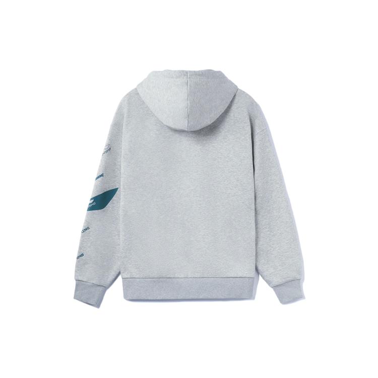 Li Ning Training Collection, Color Block Logo Print Fleece Lined Thermal Zippers Sports Hooded Long Sleeved Sweatshirt AWDRD34-5