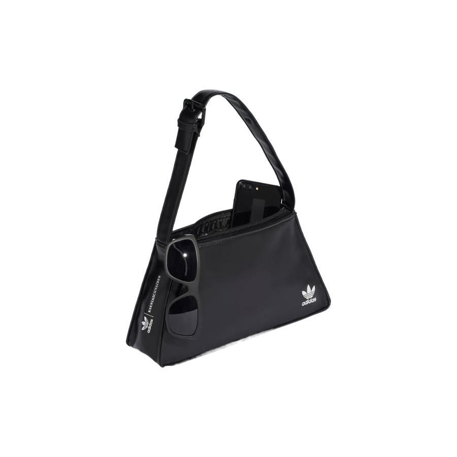 New Adidas Originals Artificial Leather Shoulder Bag, Crossbody Bag, Fanny Pack Women's Black IJ7479