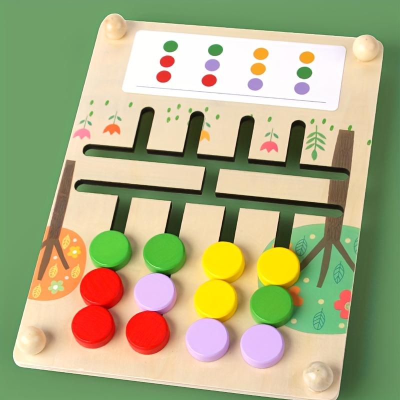 Wooden Montessori Colors Cognitive Matching Game Logical Thinking Training Early Learning Educational Toys For Children Kids