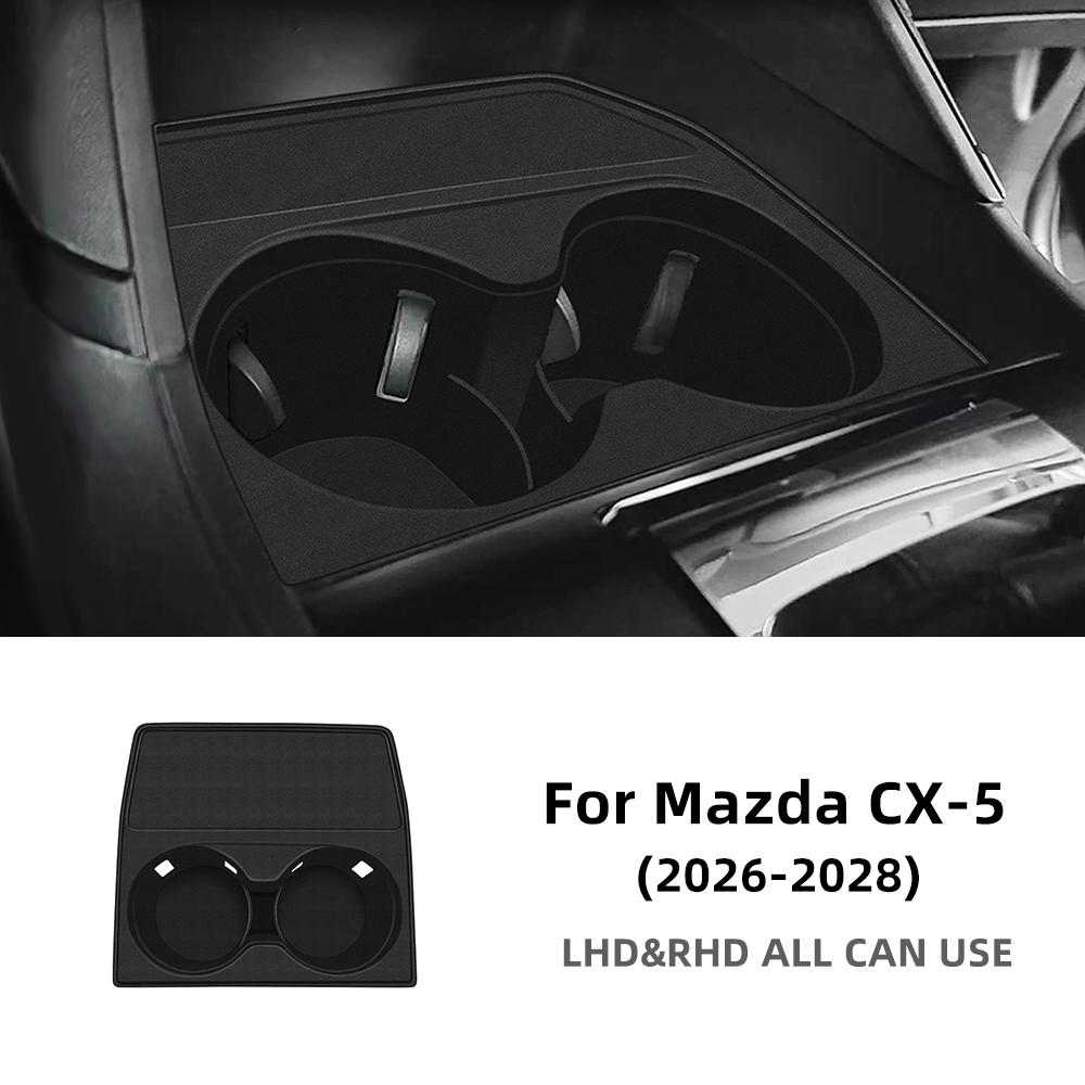 For Mazda CX-5 2026-2028 LHD RHD Universal Center Console Cup Holder Organizer Tray Car Interior Accessories