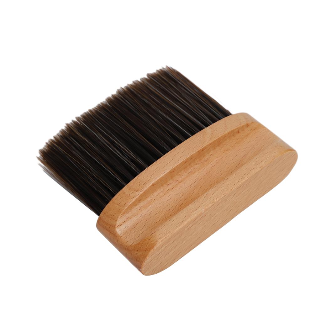 Professional Barber Neck Duster Brush Soft Nylon Hair Wodden Handle Hair Sweeping Cleaning Brush