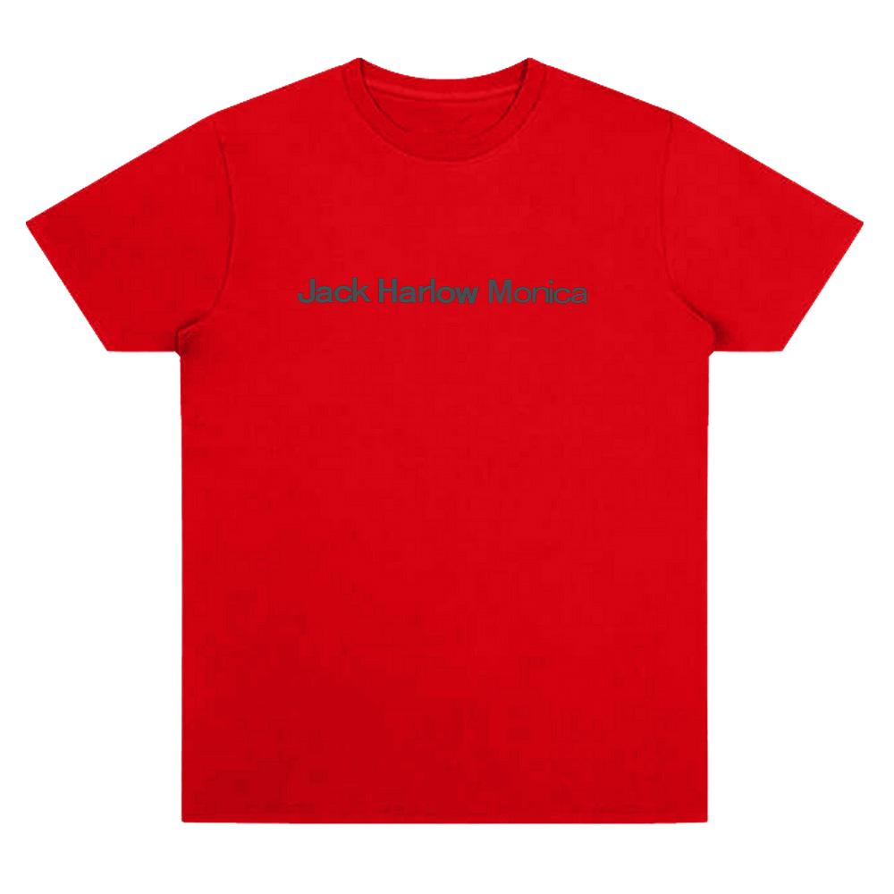 

Jack Harlow Monica T-Shirt Women Men Casual Cotton Tees Summer O-neck Short Sleeve Clothes Trendy Top XXL червоний