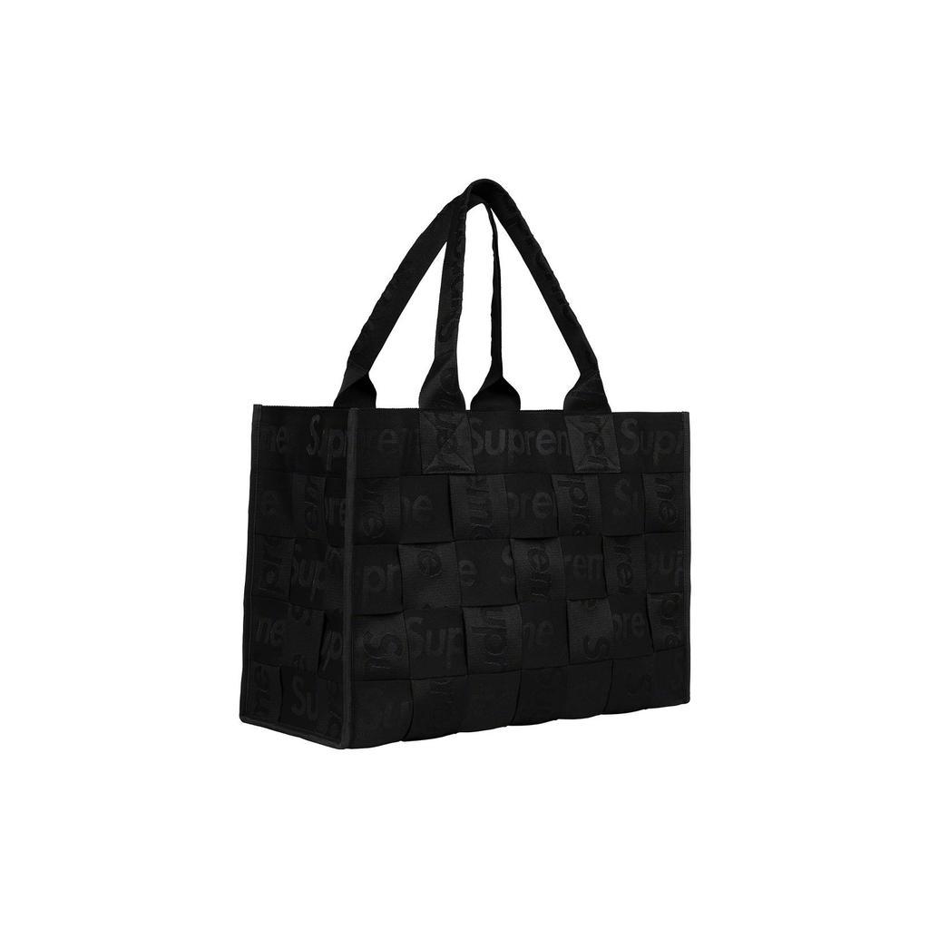 New Supreme Fabric Tote Bag, Shopping Bag, Handbag Tubas Unisex Black SUP-SS23-0608