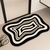 Irregular Simple Printing Bathroom Thickening Mat Bath Non-slip Carpets In Wash Basin Bathtub Side Floor Rug Shower Room Doormat Memory Foam 3D Pad