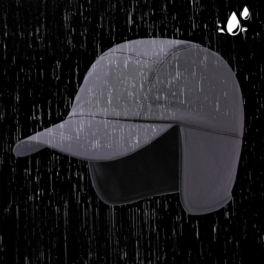 Thick Earmuffs Hat Waterproof Ear Protection Hat Casual Men's Hat  Winter