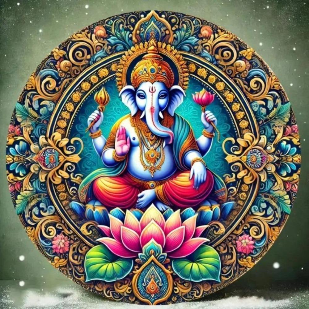 Engraved Aluminum Art Ganesh Sign Bohemian Home Decor Kitchen Farmhouse Plaque