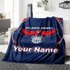 Name Custom Atlanta Hawks Print Flannel Blanket High Quality Warm Comfortable Cover for All Seasons Perfect for Gifts Home Decor
