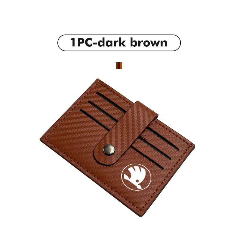 For Skoda Car Anti theft Rfid Credit ID Card Holder Wallet Men Leather Bag Wallet octavia a5 a4 mk1 2 fabia superb rapid mk3 usbn43