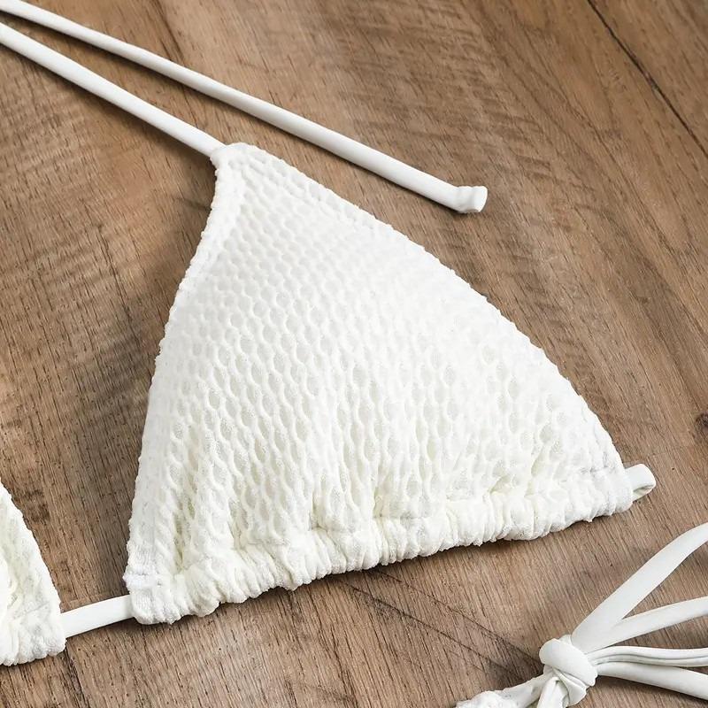 New Neck-hanging Sexy Swimsuit with Skirt Blouse Four-piece Split Swimsuit