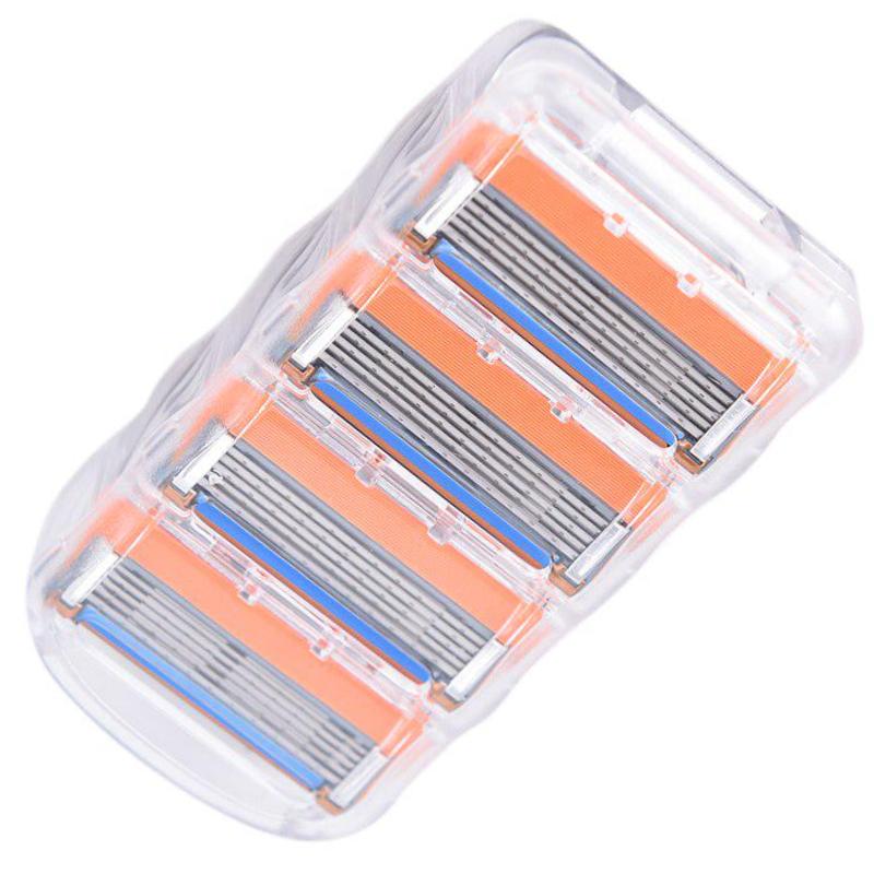 4 шт./лот, профессиональные сменные 5-слойные лезвия для бритья