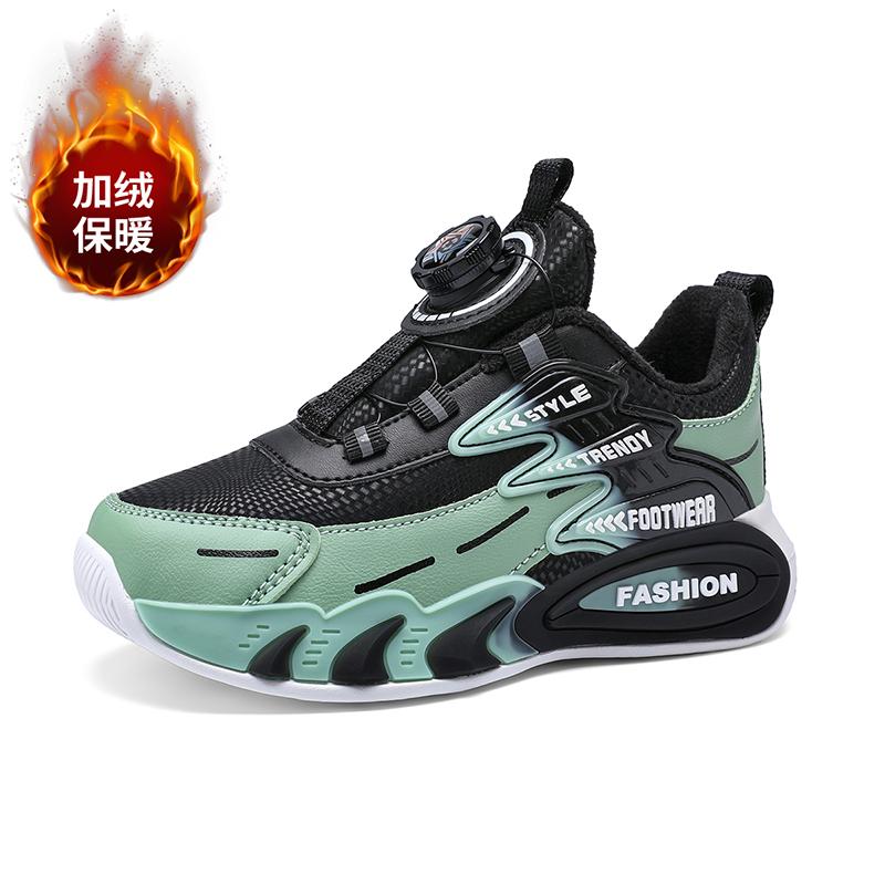 Winter Children Shoes Warm Boys Sneaker Luxury Plush Kids Snow Cotton Sneaker Casual Sports Walking Shoes for Boy 4-10Y