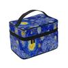 Vincent Van Gogh Cielo Azul Noche Estrellada Impresión Bolsa Organizadora de Maquillaje de Viaje Estuches Cosméticos Grandes Neceser para Niña Mujer Damas