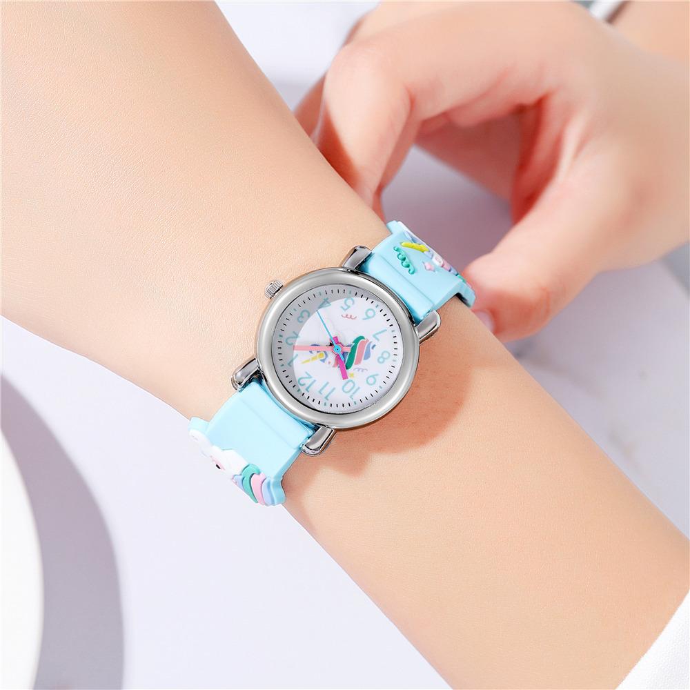 1pc-Cute Unicorn Pattern Children's Cartoon Watch Boys and Girls Cute Cartoon Quartz Watch Christmas, Birthday Gifts
