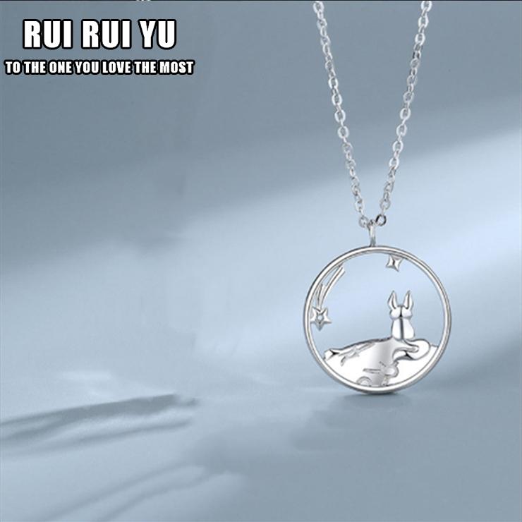 Fashion Cute Prince Little Fox Pendant Necklaces Choker Couple Necklaces Pendants Women Jewelry Accessories Valentine's Day Gift