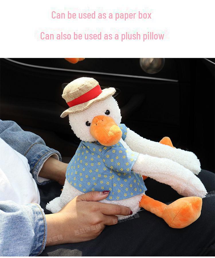 Duck Car Tissue Holder - Sun Visor or Armrest Napkin Organizer