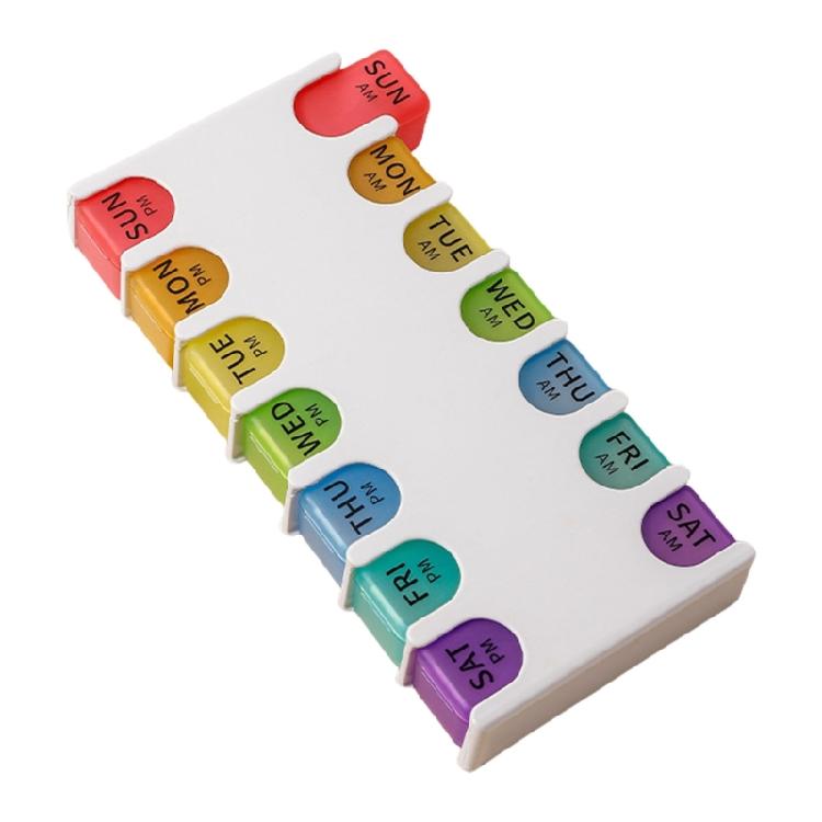 Travel Pills Organizer,Weekly Portable Pills Box Daily Pills for Case Medicine Vitamin Container for Pocket Purses Bags