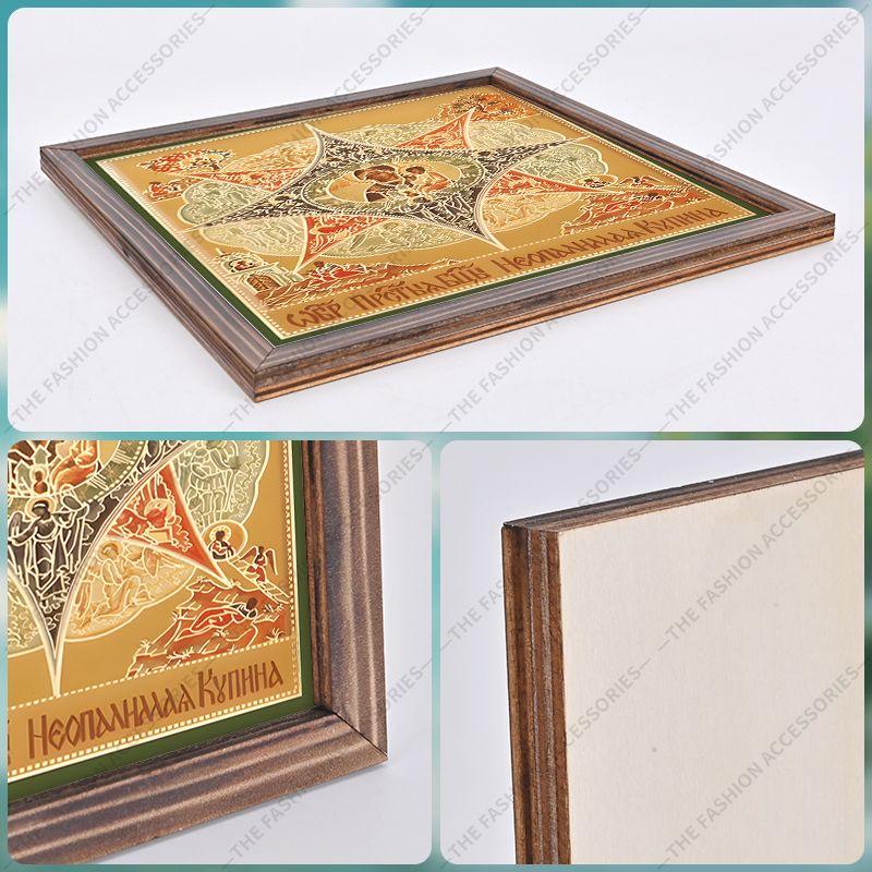 Decorative Painting of Orthodox icons,Consecrated Icon "The Burning Bush",Photo Frame painting,Christian Wall Art,20cm*20cm,Spiritual Decor Gift