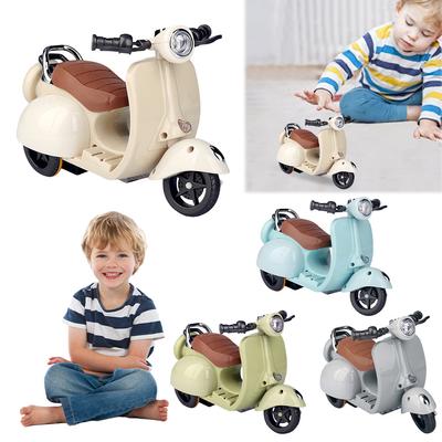 Motorcycle Model Toy 360 Rotating Simulation Electric Bicycle Collection Mini Motorcycle Vehicle Toy for Kids Birthday Gift