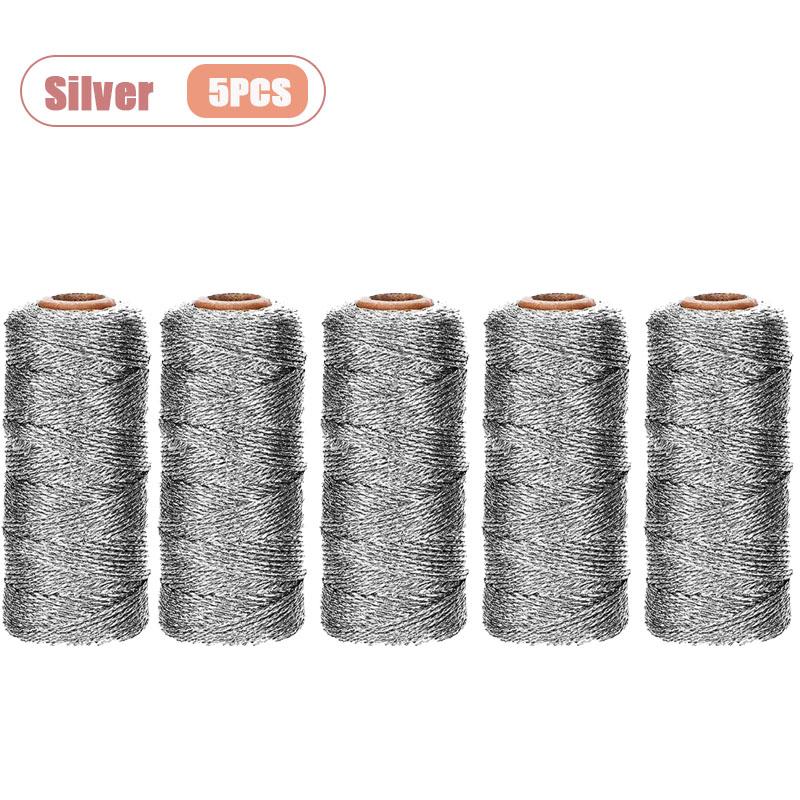 1mm Goldfaden Geschenkband für DIY Dekoration Weihnachten Metallic Kordel Nicht Elastisch Glänzendes Seil für Handwerksdekor