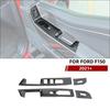 Front Window Lift Panel Switch Trim Cover for Ford F-150 + Black Wood Grain