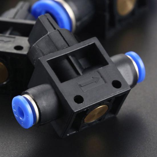 Pneumatic Ball Air In Fitting Connector Valve Push Hose Tube Pipe Speed Joiner