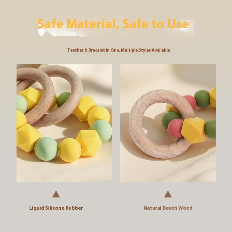 Baby Beech Molar Stick, Liquid Silicone 6 Months Can Be Boiled Baby Biting Glue Toy Anti-eating Hand Soothing Toothpaste