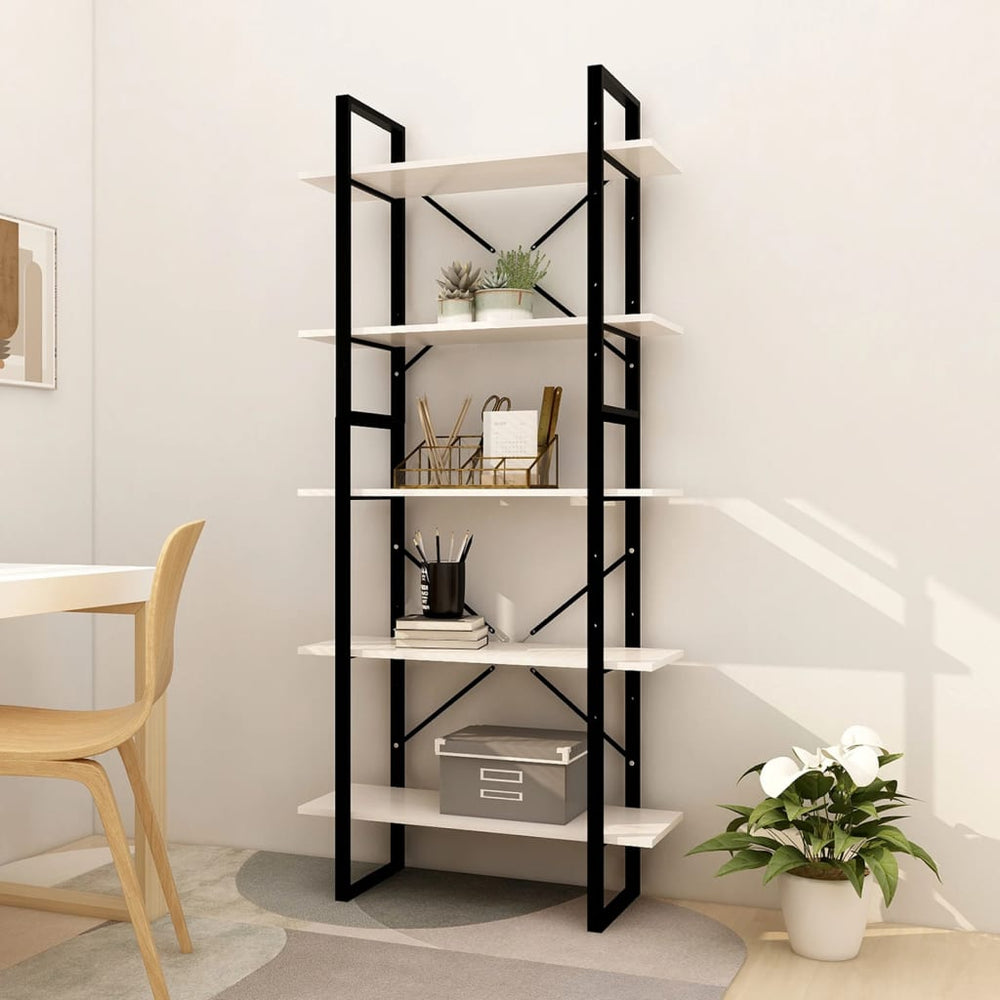 Bibliothèque à 5 niveaux  80x30x175 cm Bois de pin