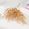 Gold Eucalyptus & Small Rose Artificial Flowers for Wedding/Home Decoration