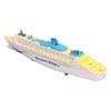 Kids Cruise Ship Model Sound Effects LED Light Universal Rotation Ocean Liner Boat Toy for Boys