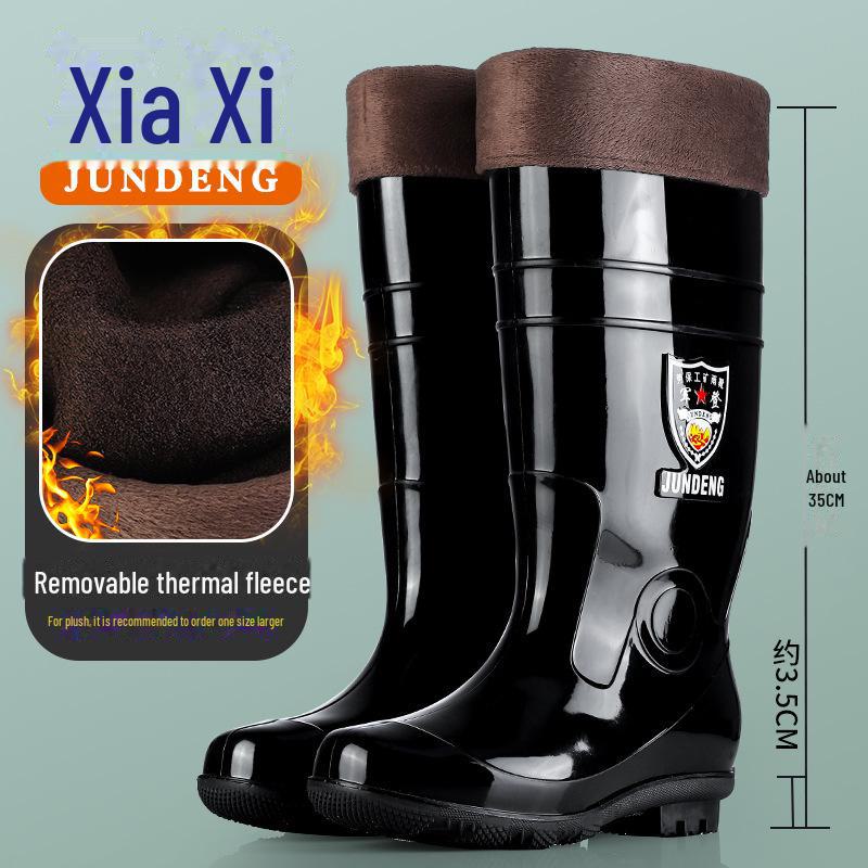 Wasserdichte High-Top-Regenstiefel für Herren, Größe 36-51, Gummi, dreifach versiegelt, für den Arbeitsschutz