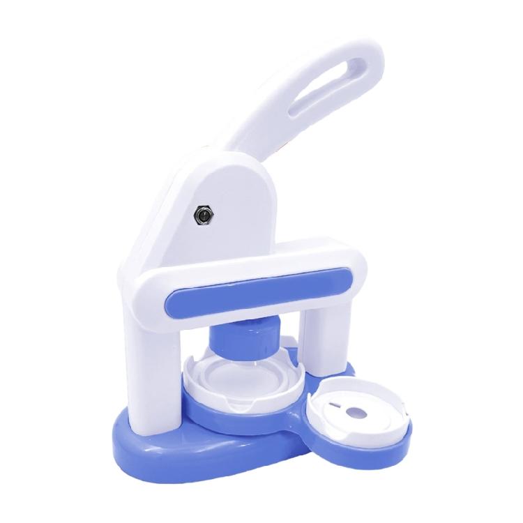 

Childrens DIY Button Maker 48 Precuts Patterns 4 Stickers Portable ABS Materials Creative Crafting Tools Daily Use синий