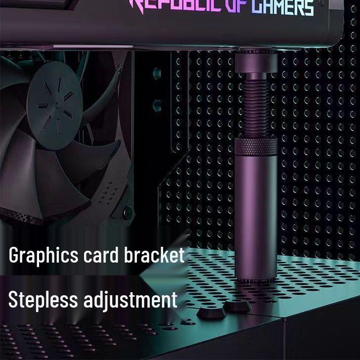 Telescopic All-Aluminum Magnetic GPU Support Bracket for RTX 4090/3070 - Anti-Bending, Adjustable.