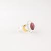 Schwarzer Rhodonit Edelstein 925 Gestempeltes Silber Schmuck Handgefertigt Heilstein Ring RR-61-22