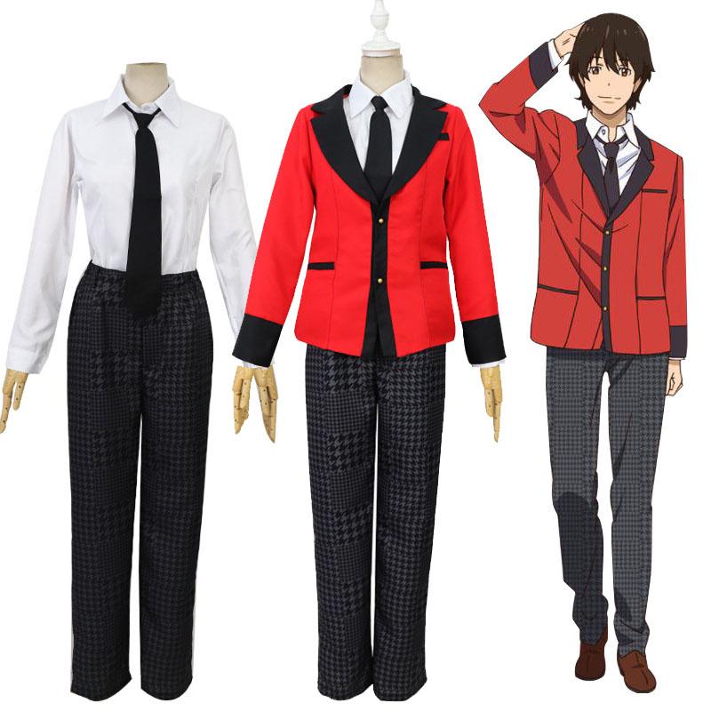 Kakegurui Jabami Yumeko Ryota Suzui Uniform Cosplay Costume Halloween Suit Dress