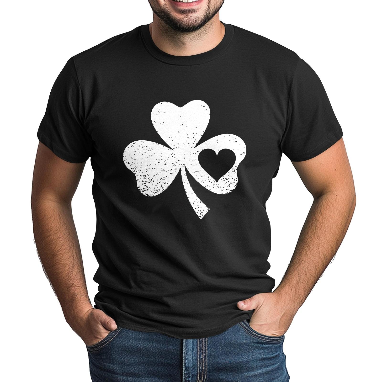 

улица. Футболка Patrick s Adult Green с круглым вырезом и короткими рукавами, с принтом в виде трех листьев зеленого цвета L армия зеленый