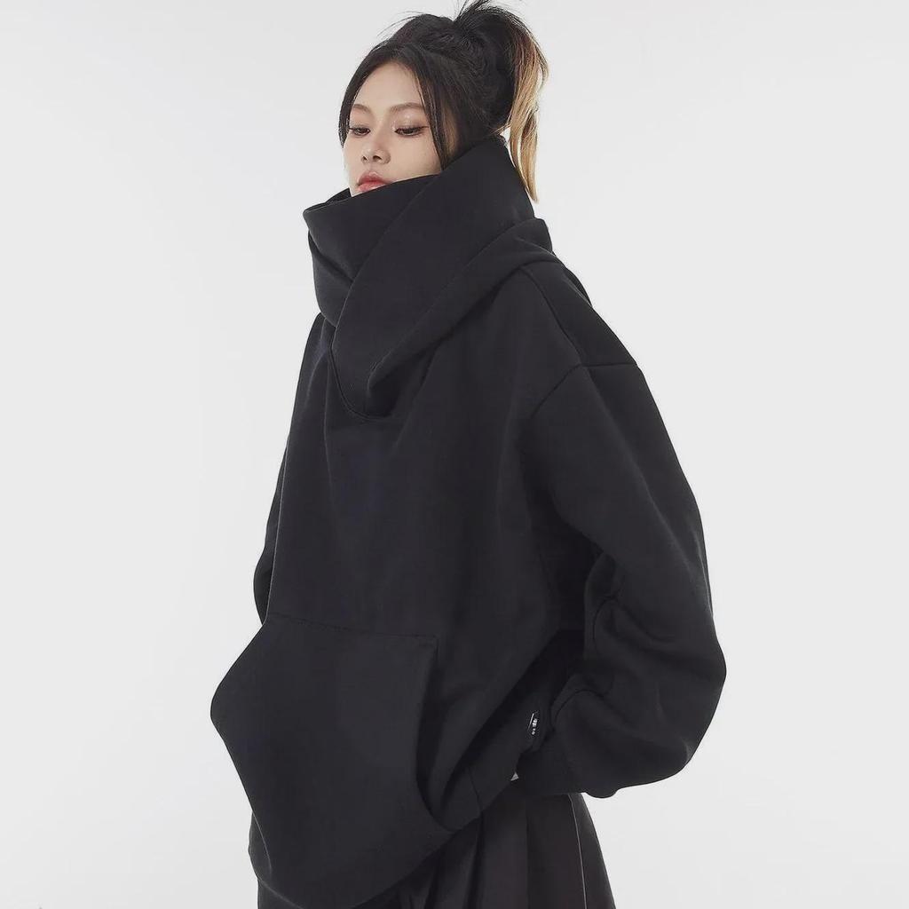 Unisexowa bluza z kapturem - Ciężka bawełna chińska, Jesień/Zima, Luźna, Pogrubiony aksamit, Ciepły top dla par