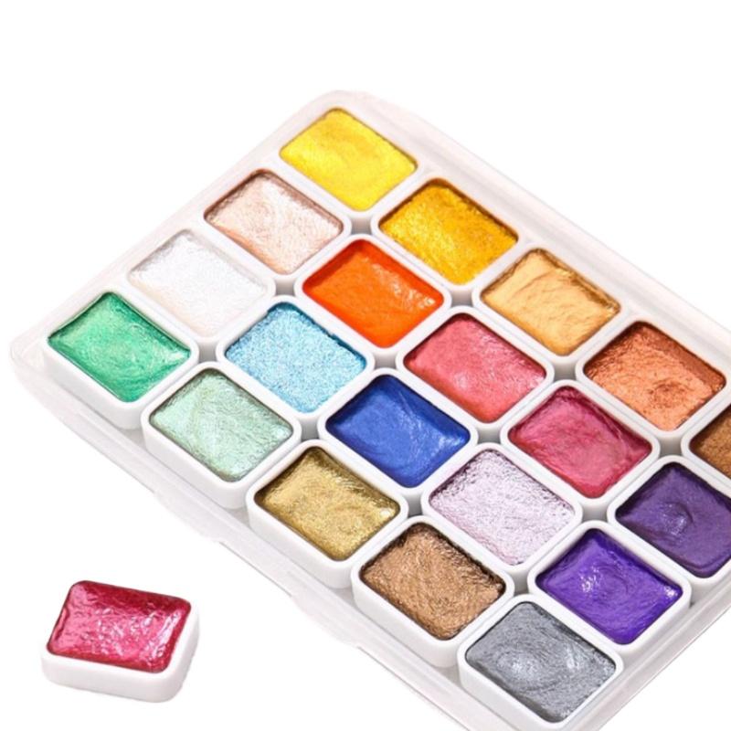 6-180 Color Pearl Solid Watercolor Paint High-Density Pigment for Nail Art Painting Calligraphy Vibrant Long-Lasting