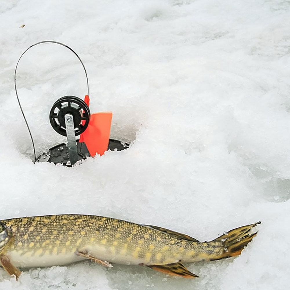 FTK Tip Up Winter Ice Fishing Rod Convenient Braking System Ice Fishing Supply Fishing Accessories for Outdoor