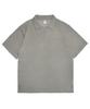 Yunieopaeleol Double Cotton Open Collar Loose Fit Short Sleeve T-Shirt Light Khaki