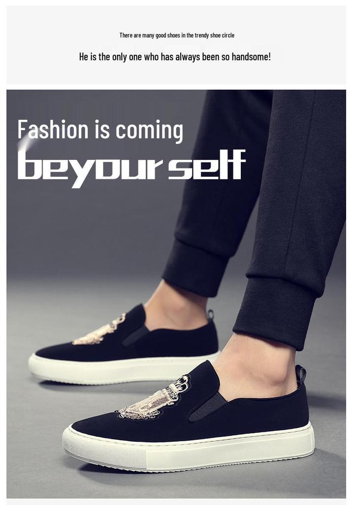 Men's Trendy Casual Slip-on Loafers: Lightweight, Comfortable, Versatile Korean-Style Shoes