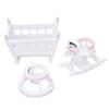 1:12 Doll House Accessories   Furniture     Wooden Horse Stroller Set