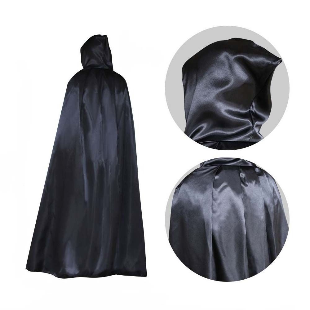 Solid Color Halloween Cloak with Big Hat Costume Cosplay Cape Fashion Witch's Cloak  Adult