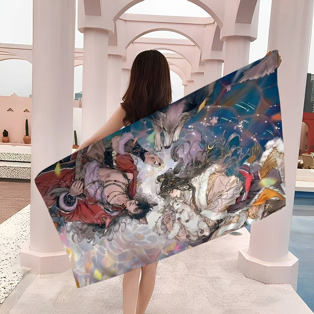 H-Heaven Officials Blessing Beach Towel For Kids Personalized Bath Towel Pool Towel Vacation Gift Picnic Towel Party Gift