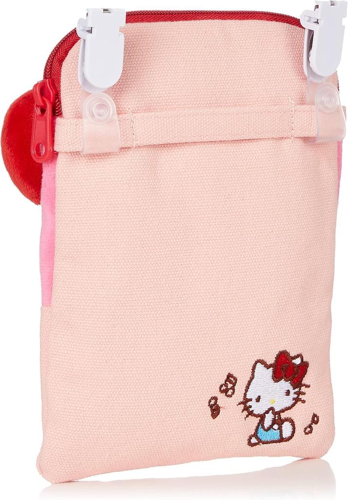 Marushin Mascot Pocket Hello Kitty and Hyokotto Kitty Kindergarten and Preschool Entry Perfect for and Elementary Product 3065014600 Pouch, Character,