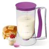 Batter Dispenser for Baking 900ml 4-Cup Measured Container with Quick Release Spout BPA-Free Plastic Batter Pourer for Pancakes Cupcakes Waffles
