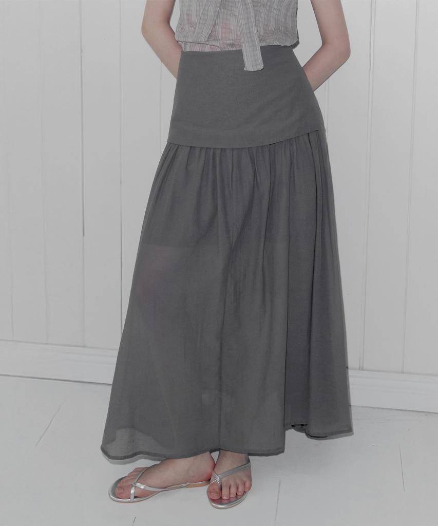 Teuwi Mels Layered Flare Long Skirt