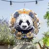 10 Inch Rotating Wind Chime with Cute Panda Design 360 Degree Hook for Garden Patio Yard Decor Summer Spring Gift for Friends Family
