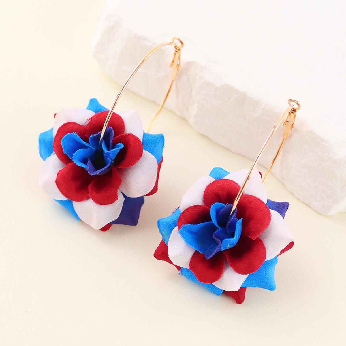 

Примхливі Прості Великі Сережки Модні Особистісні Фіолетові Сережки-Квіти різнокольоровий